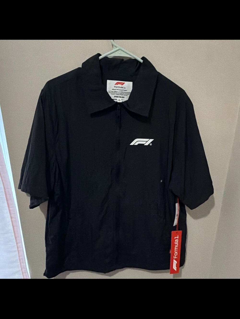 Formula F1 PACSUN Black Short Sleeve Polo Shirt Men's Size M